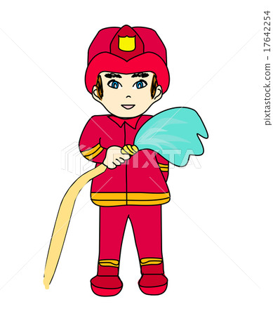 Sketchy illustration of a fireman Sketchy illustration of a fireman 17642254