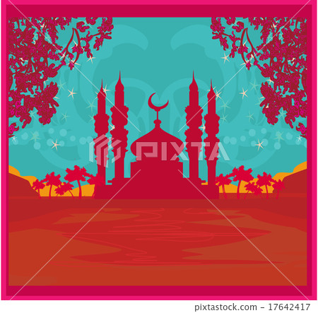 Ramadan background - mosque vector illustration 17642417
