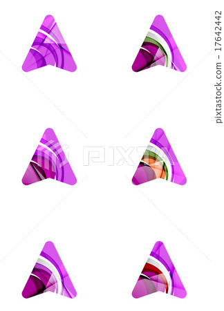 Set of abstract directional arrow icons, business Set of abstract directional arrow icons, business 17642442