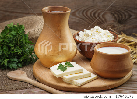 Rustic natural dairy products Rustic natural dairy products 17646173