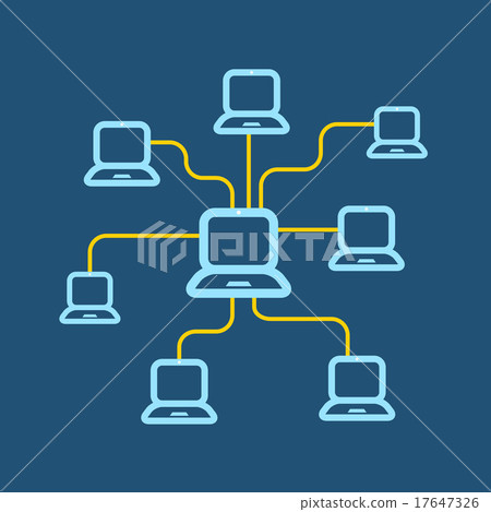 Abstract communication scheme with computers Abstract communication scheme with computers 17647326