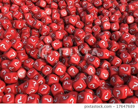 Question mark red cubes 17647689