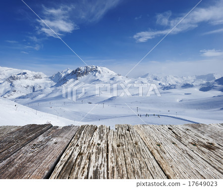 Mountains with snow in winter 17649023