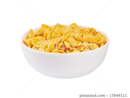 Corn flakes in bowl 17649111