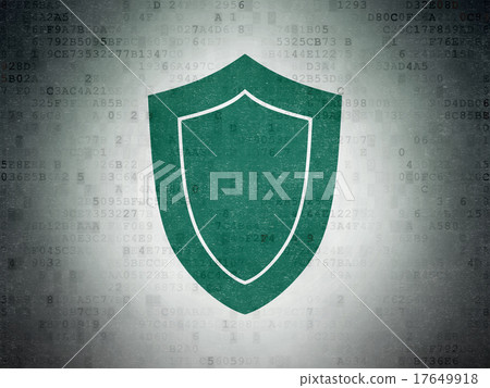 Safety concept: Shield on Digital Paper background 17649918