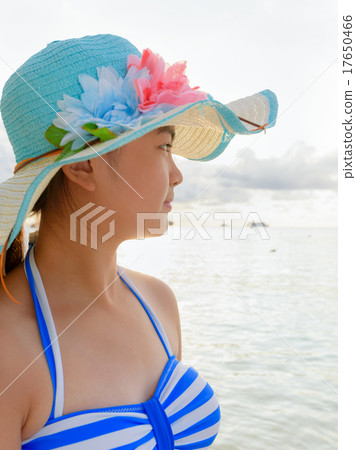 Girl on the beach at Similan Island, Thailand 17650466
