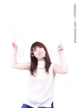 Female pointing 17650981