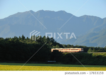 Kochi prefecture's big curve going back to the Southern Alps Koumi Line's JNR color local train 17653159