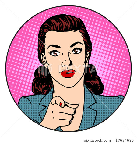 Businesswoman wants in the circle business concept Businesswoman wants in the circle business concept 17654686