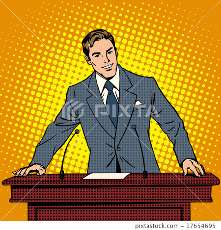 Speaker at the podium. Lecture presentation Speaker at the podium. Lecture presentation 17654695
