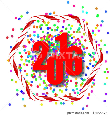 Colorful Confetti Christmas Background 17655376