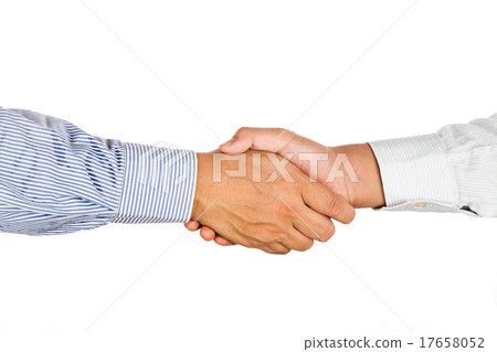Firm hand shake by two person in formal wear. Firm hand shake by two person in formal wear. 17658052