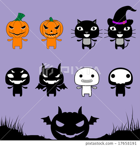 Character Halloween on Laver Background 17658191