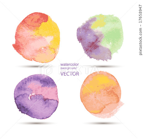 Abstract watercolor hand painted background set 17658947