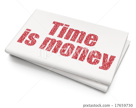 Timeline concept: Time Is money on Blank Newspaper 17659730