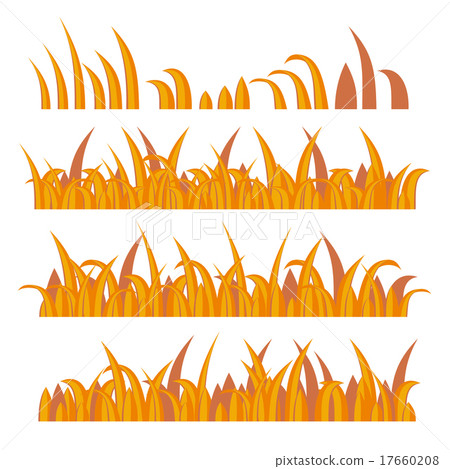 Autumn Grass Constructor on White. Vector 17660208
