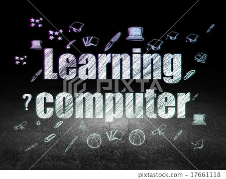 Learning concept: Learning Computer in grunge dark Learning concept: Learning Computer in grunge dark 17661118
