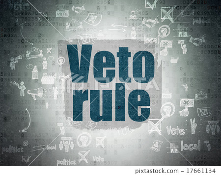 Political concept: Veto Rule on Digital Paper Political concept: Veto Rule on Digital Paper 17661134