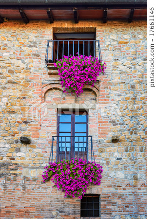 Balcony flowers vintage 17661146