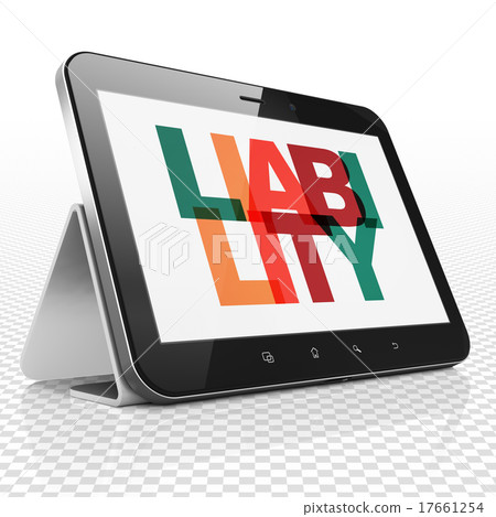 Insurance concept: Tablet Computer with Liability Insurance concept: Tablet Computer with Liability 17661254
