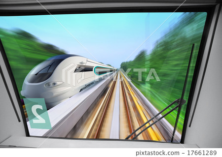 view from cabin of train view from cabin of train 17661289