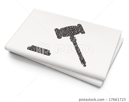 Law concept: Gavel on Blank Newspaper background Law concept: Gavel on Blank Newspaper background 17661725