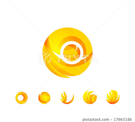 Set of globe sphere or circle logo business icons 17663186