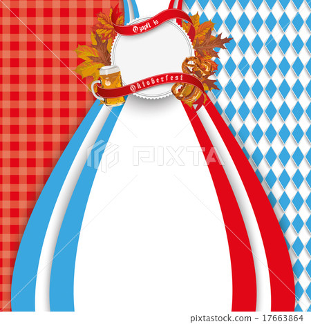 Bavarian Oktoberfest Cloth Curtain Autumn Foliage 17663864