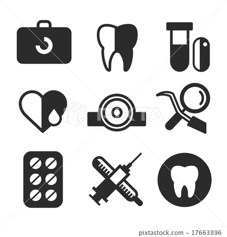 Dental vector icons set clinic logo - Stock Illustration [17663896] - PIXTA
