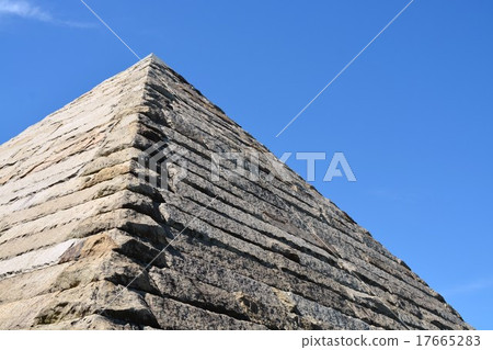 A park with a pyramid 17665283