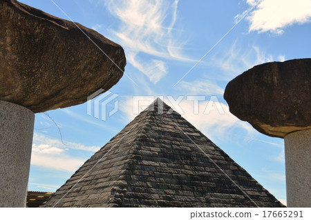 A park with a pyramid 17665291