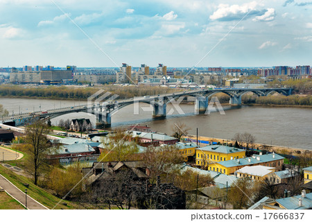 View of Nizhny Novgorod. Kanavinsky bridge. 17666837