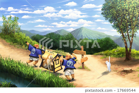 A monkey 's lair in a mountain crossing is a puzzle as a guest' s dog gets angry 17669544
