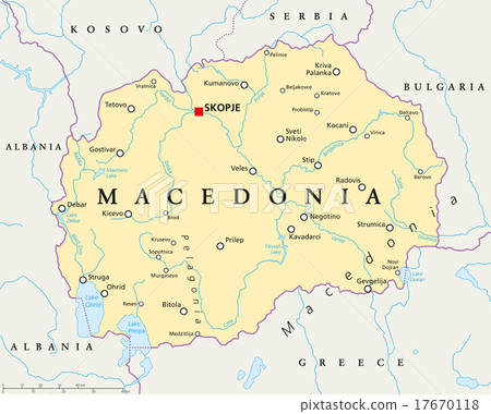 Macedonia Political Map Macedonia Political Map 17670118