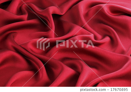 紅色絲綢/背景材料 紅色絲綢/背景材料 17670895