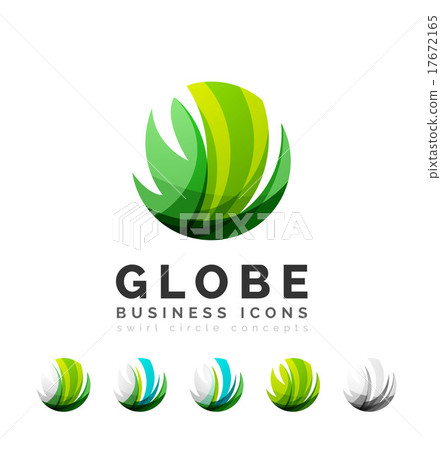 Set of globe sphere or circle logo business icons Set of globe sphere or circle logo business icons 17672165