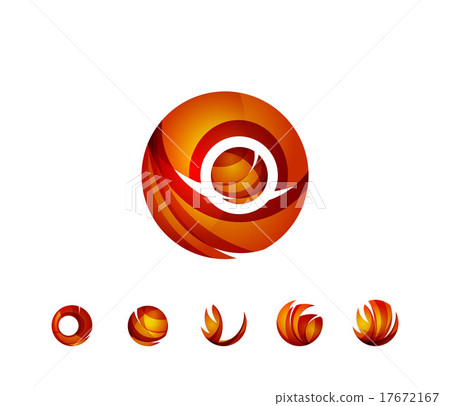 Set of globe sphere or circle logo business icons Set of globe sphere or circle logo business icons 17672167