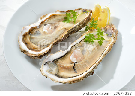 新鮮牡蠣生吃（牡蠣/牡蠣），牡蠣酒吧形象。 17674358