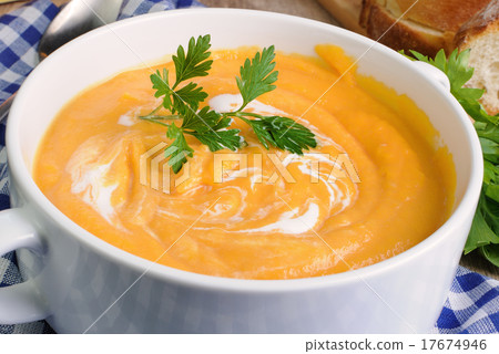 Pumpkin soup puree 17674946