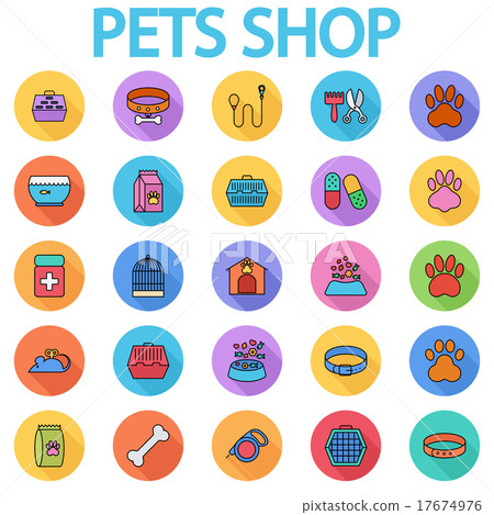 Pets shop icons Pets shop icons 17674976