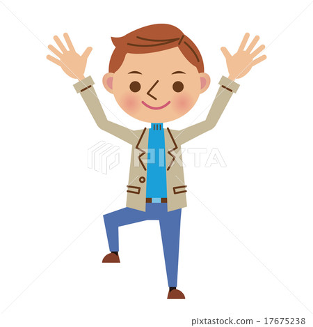 Men in clothes to play Banzai 17675238