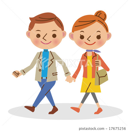 A young couple walking hand in hand 17675256
