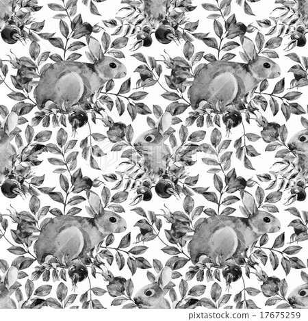 Autumn watercolor pattern 17675259