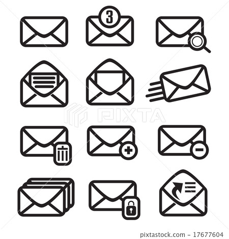 Mail icons. Vector illustration 17677604