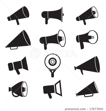 Megaphone icons Megaphone icons 17677605