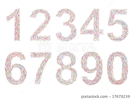 Varicolored numbers Varicolored numbers 17678239