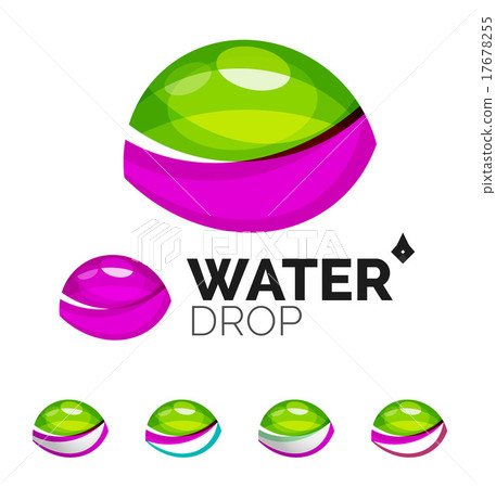 Set of abstract eco water icons, business logotype Set of abstract eco water icons, business logotype 17678255