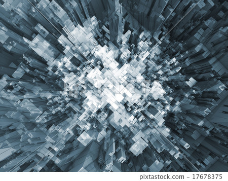 Abstract futuristic 3d structure perspective Abstract futuristic 3d structure perspective 17678375