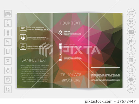 Tri-Fold Brochure mock up vector design Tri-Fold Brochure mock up vector design 17678447