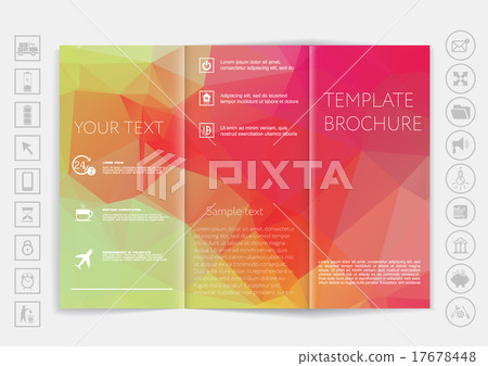 Tri-Fold Brochure mock up vector design Tri-Fold Brochure mock up vector design 17678448